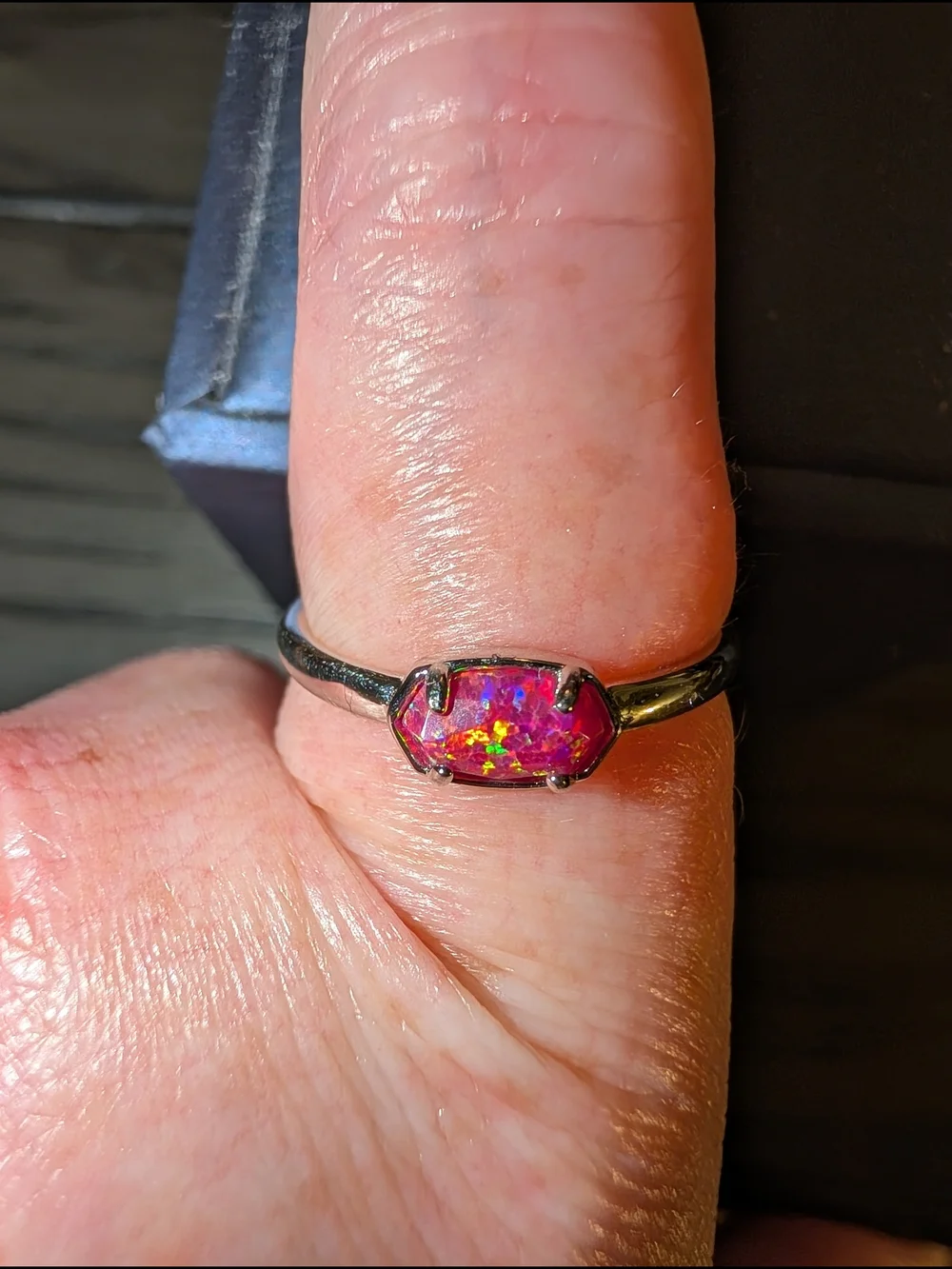 Kendra Scott Pink Gemstone Sterling Ring
